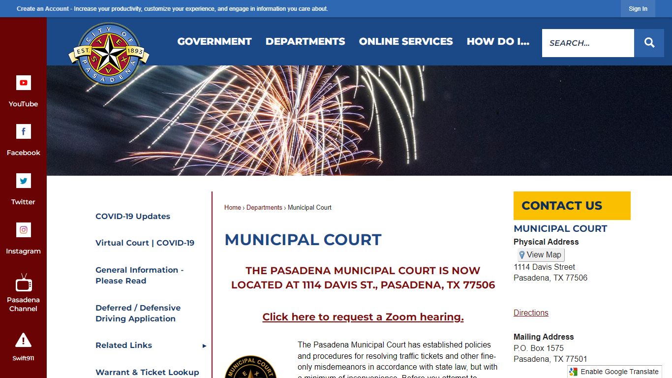 Municipal Court | Pasadena, TX